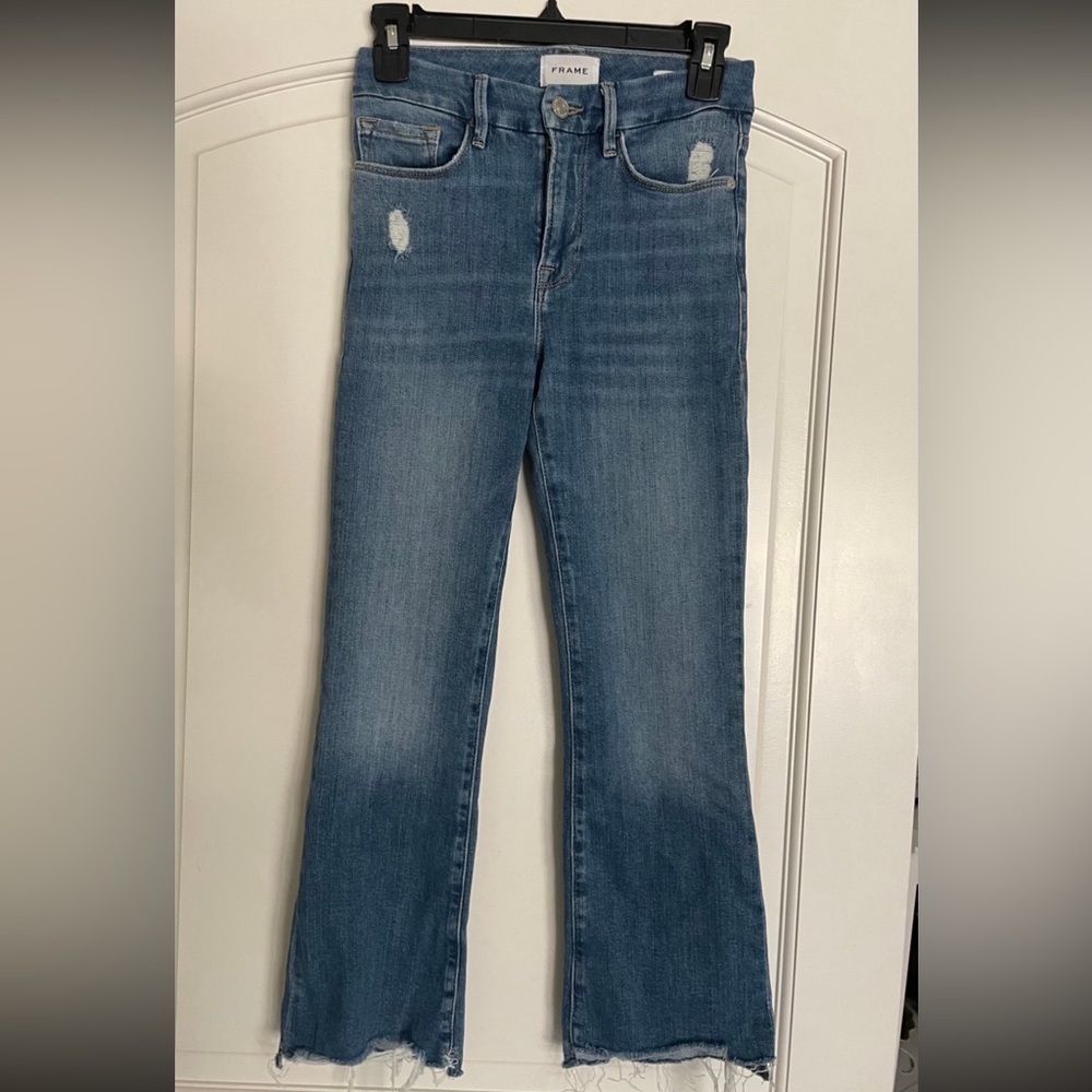 Frame Denim Blue Flare Jeans